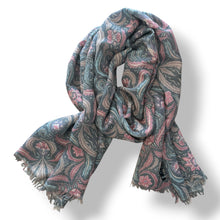 Carica l'immagine nel visualizzatore di Gallery, Sciarpa misto lana stampa digitale