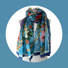 Carica l'immagine nel visualizzatore di Gallery, Sciarpa stola pura seta