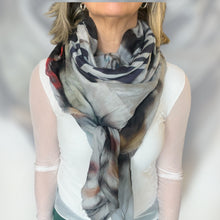 Carica l'immagine nel visualizzatore di Gallery, Scialle cotone seta stampa digitale