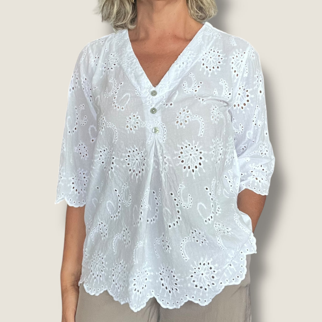 Camicia In sangallo